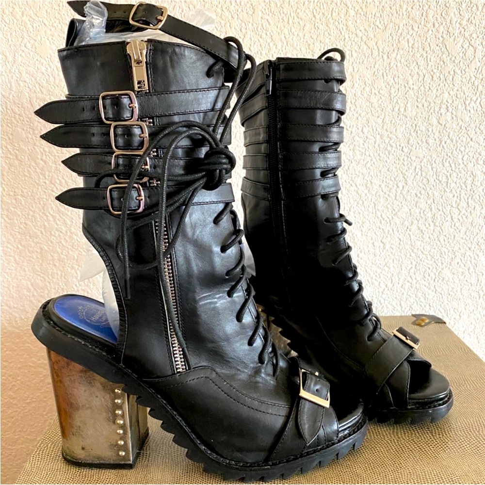 Jeffrey Campbell Black Heeled Boots